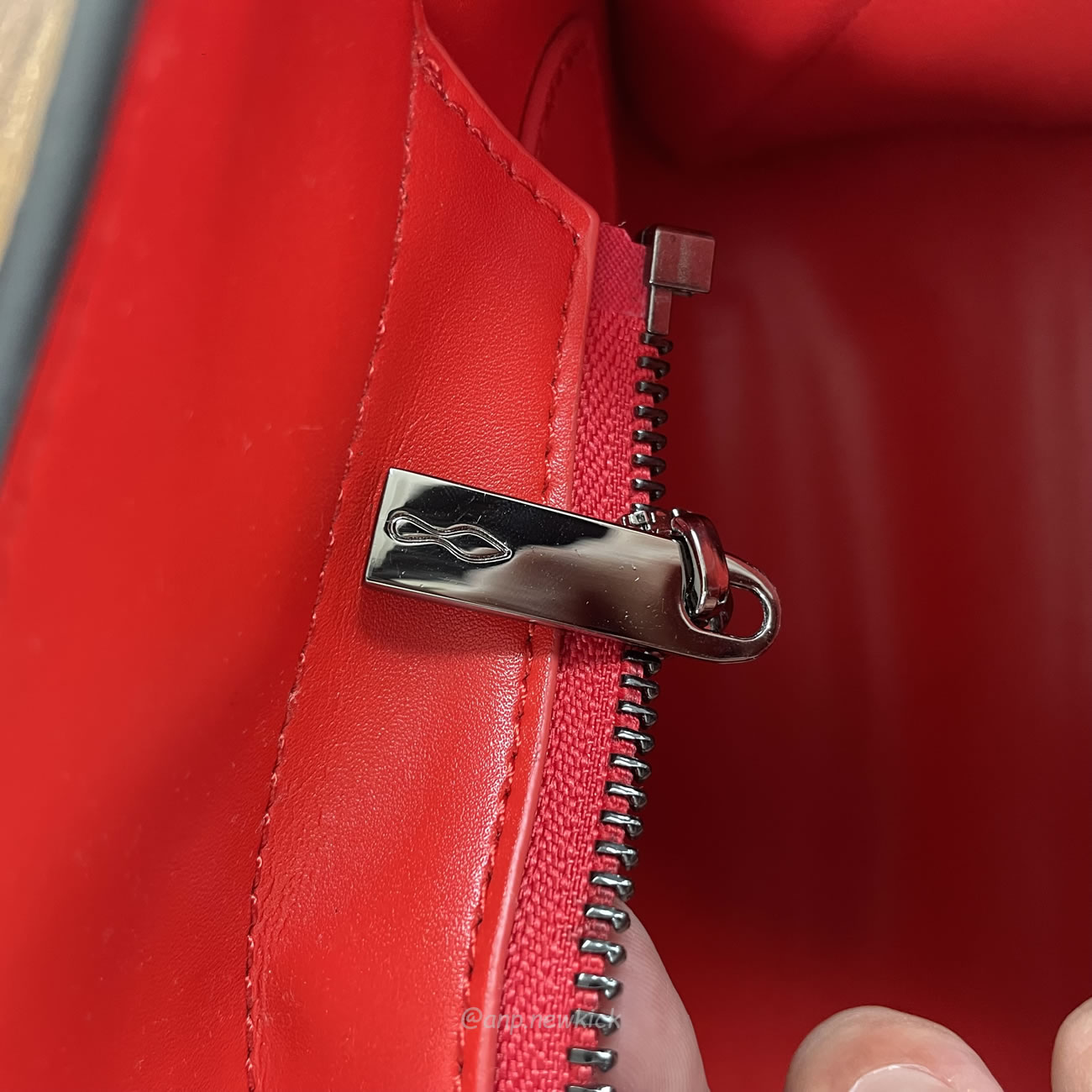 Christian Louboutin Black Red Leather Mini Studded Paloma Tote (3) - www.newkick.vip